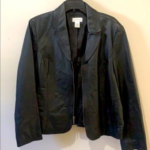 Kim Rogers Black Leather Jacket Sz Large